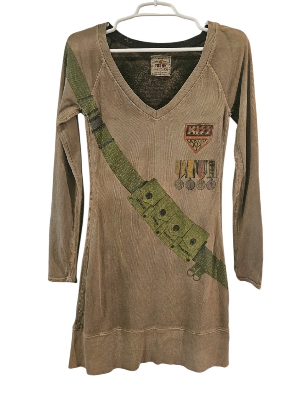 Trunk Ltd. KISS Army Limited Edition Long Sleeve Graphic Tunic Dress 💋 Small